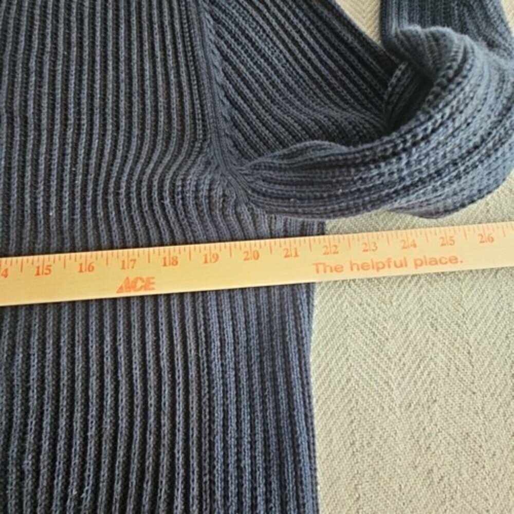 Calvin Klein Sweater Men's XL Cotton Full Zip Jacket Shoulder Patch BLUE - Picture 3 of 16